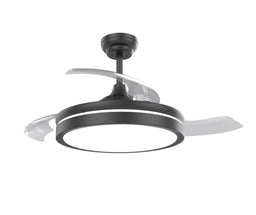 O - LITE AQUILA RETRACTABLE 3 BLADE CEILING FAN BLACK - O - Lite - Standard Lighting