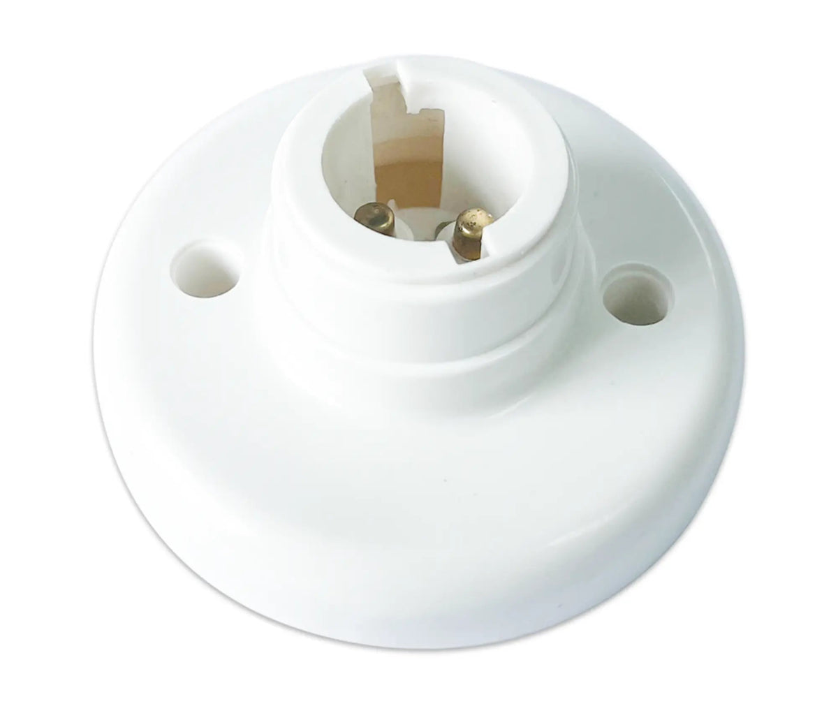 O - LITE B22 BASE MOUNT LAMP HOLDER WHITE (PER 10 PIECES) - O - Lite - Standard Lighting
