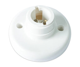 O - LITE B22 BASE MOUNT LAMP HOLDER WHITE (PER 10 PIECES) - O - Lite - Standard Lighting