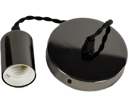 O - LITE BLACK FLAT PENDANT LAMP HOLDER - O - Lite - Standard Lighting