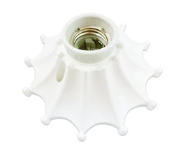 O - LITE E27 BASE MOUNT CLOTH LAMP HOLDER WHITE (PER 10 PIECES) - O - Lite - Standard Lighting