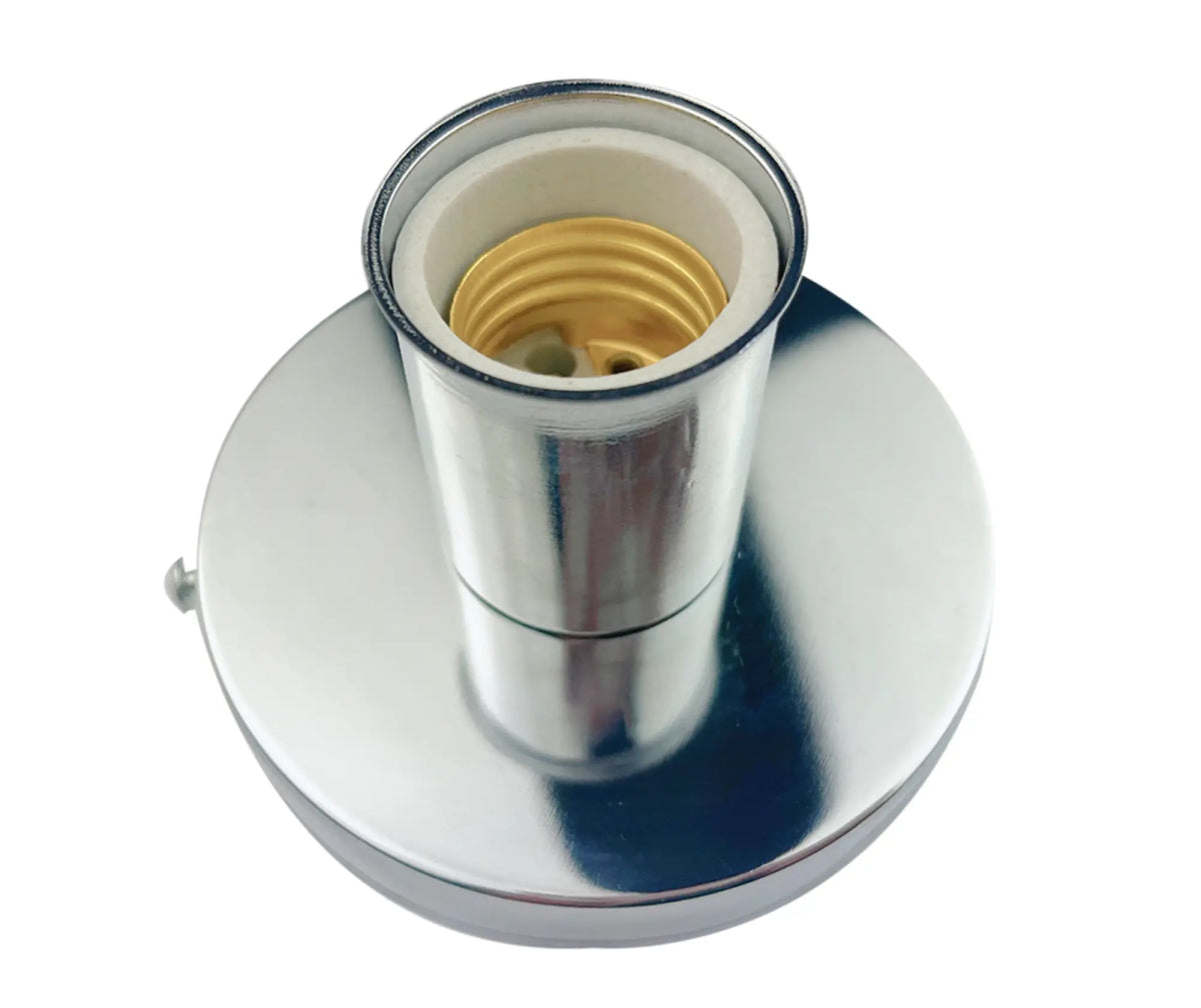 O - LITE E27 BASE MOUNT LAMP HOLDER SILVER (PER 10 PIECES) - O - Lite - Standard Lighting