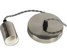 O - LITE GUN METAL FLAT PENDANT LAMP HOLDER - O - Lite - Standard Lighting