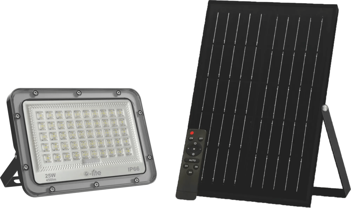 O - LITE OSFBN - 25 - CW 25W SOLAR FLOOD LIGHT - O - Lite - Standard Lighting