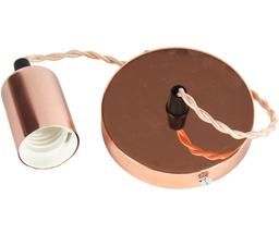 O - LITE ROSE GOLD FLAT PENDANT LAMP HOLDER - O - Lite - Standard Lighting