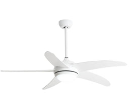 O - LITE SILENTA 5 BLADE CEILING FAN WITH 18W LIGHT WHITE - O - Lite - Standard Lighting