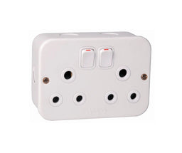 Onesto 16A Double Steel Industrial Socket - ONESTO - Standard Lighting