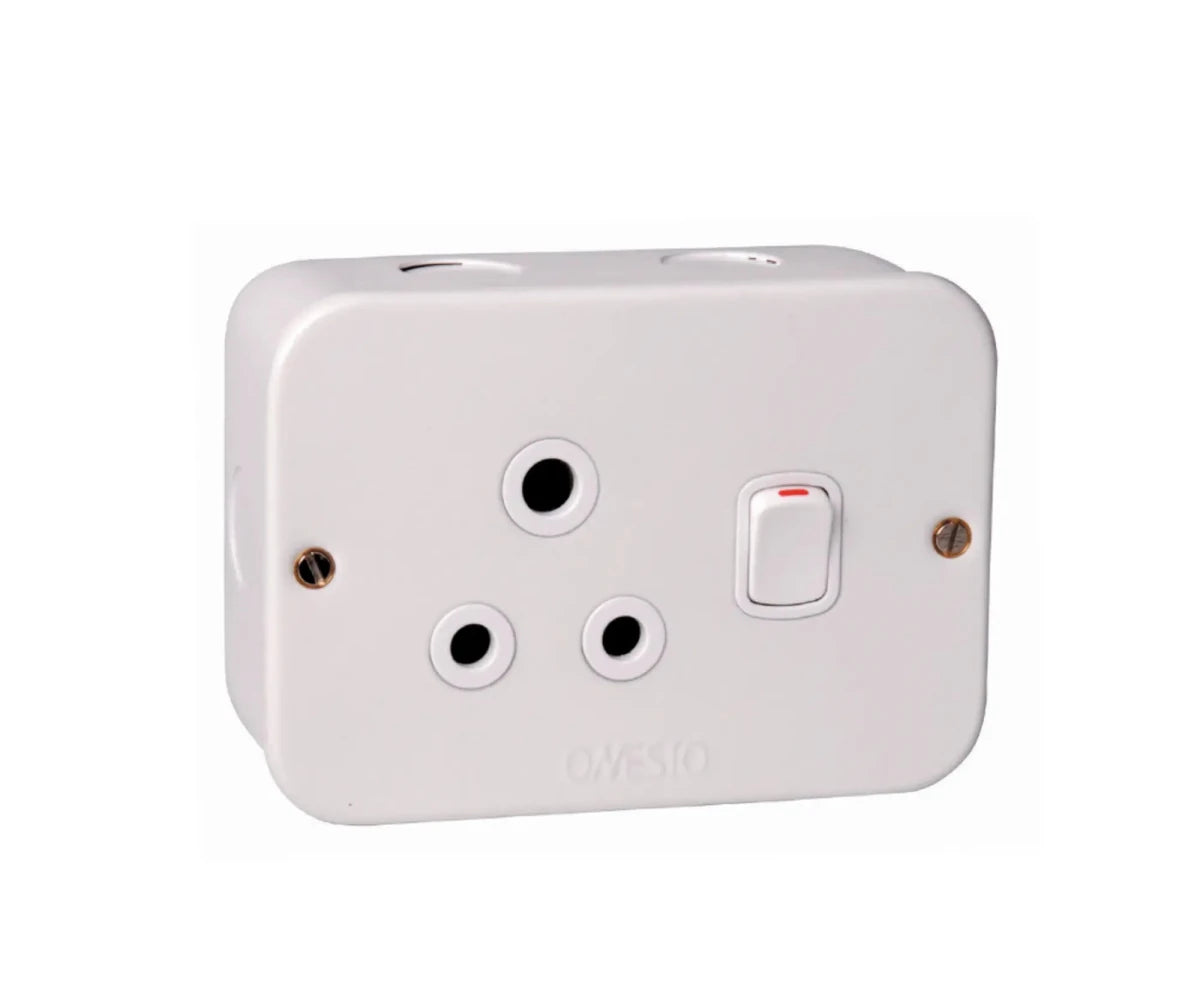 Onesto 16A Single Steel Industrial Socket - ONESTO - Standard Lighting