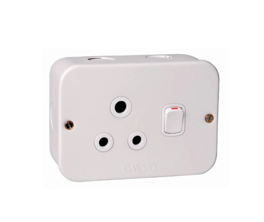 Onesto 16A Single Steel Industrial Socket - ONESTO - Standard Lighting