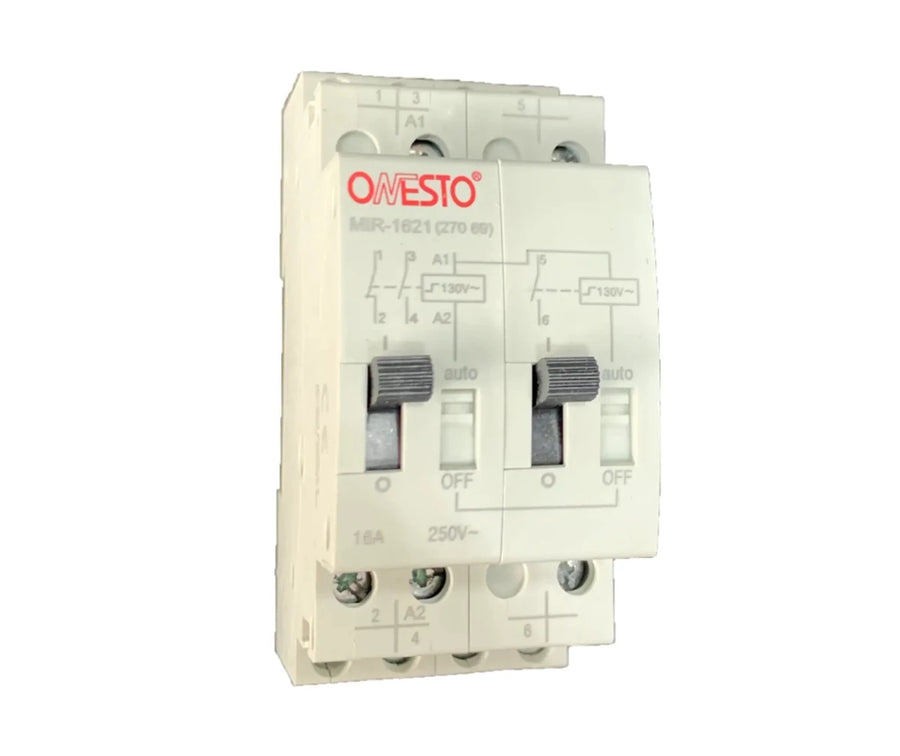 Onesto 2 Module 16A Din Rail Modular Step Relay - 3 NO + 1 NC - ONESTO - Standard Lighting