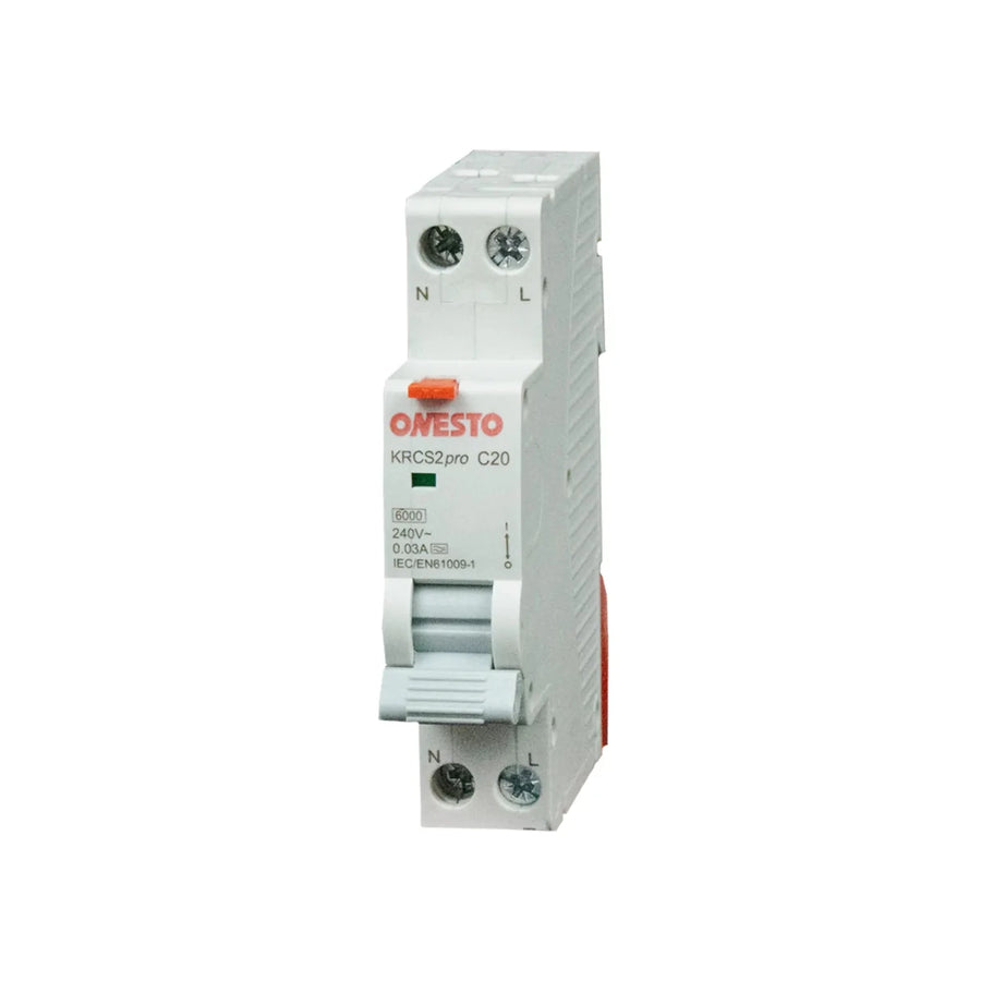 Onesto 2 Pole 40A Earth Leakage With Overload - ONESTO - Standard Lighting