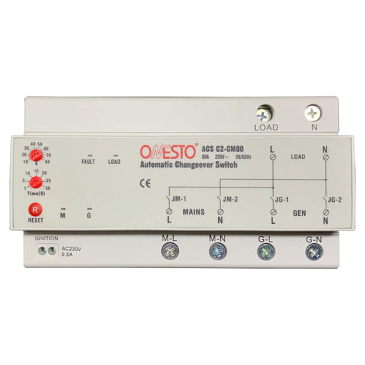 ONESTO ACS - C2CM80 80A AUTOMATIC CHANGE OVER SWITCH - Onesto - Standard Lighting (Pty) Ltd