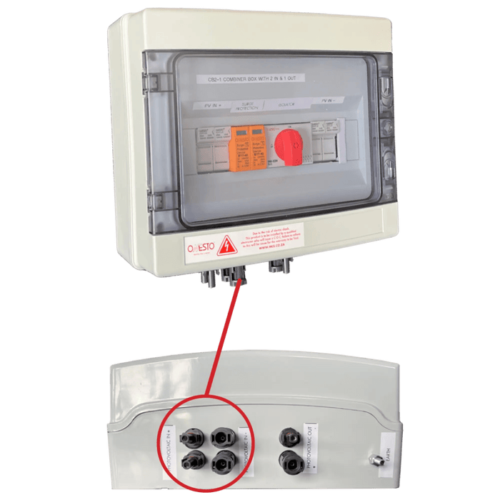ONESTO CB2 - 1 SOLAR COMBINER BOX 2 IN 1 OUT - Onesto - Standard Lighting (Pty) Ltd