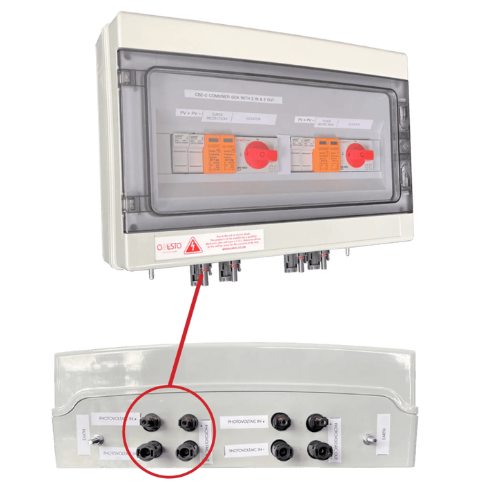 ONESTO CB2 - 2 SOLAR COMBINER BOX 2 IN 2 OUT - Onesto - Standard Lighting (Pty) Ltd