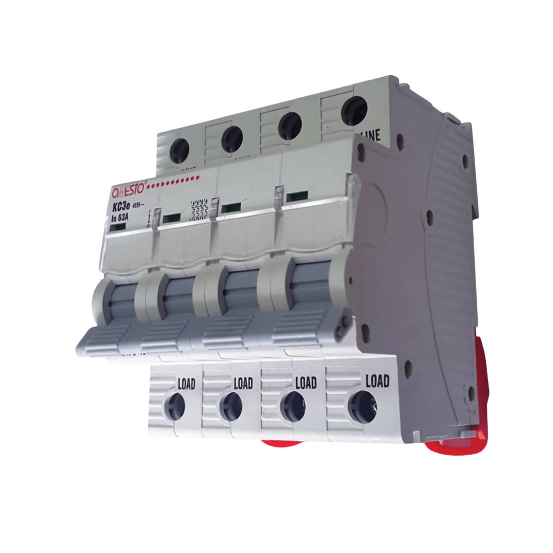 Onesto KC3E-463 63A 4 Pole 3kA Circuit Breaker - ONESTO - Standard Lighting