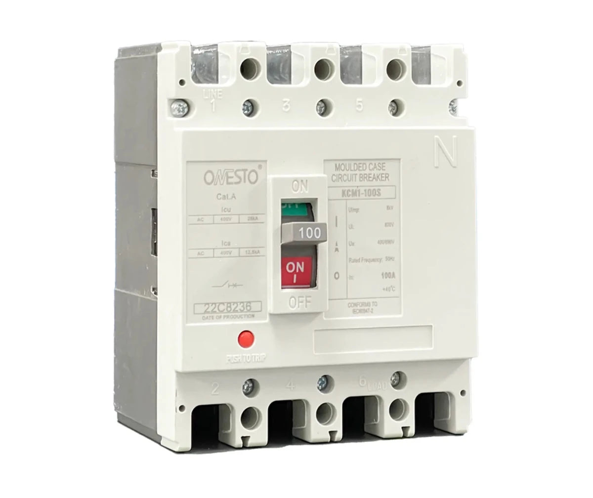 Onesto KCM1 - 100S - 100 - 4 100A 4 Pole MCCB - ONESTO - Standard Lighting