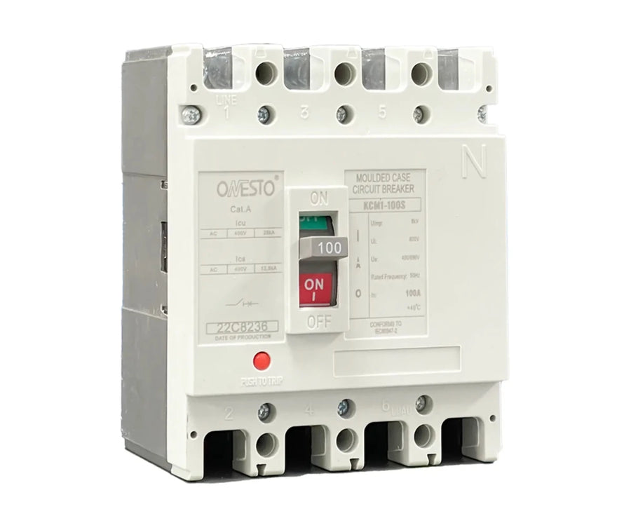 Onesto KCM1 - 100S - 100 - 4 100A 4 Pole MCCB - ONESTO - Standard Lighting