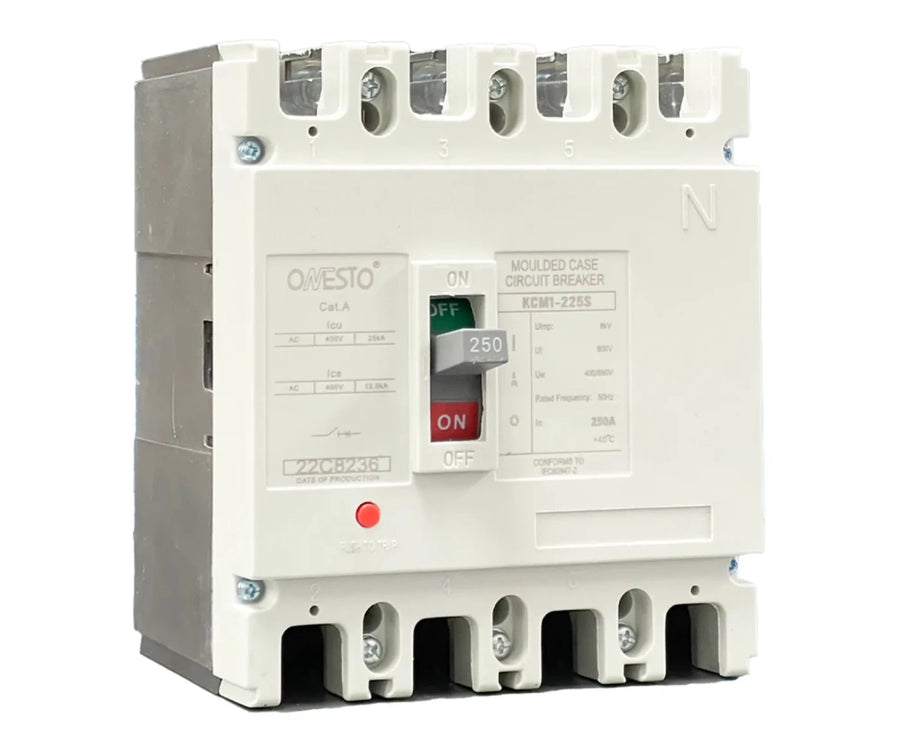 Onesto KCM1 - 225S - 250 - 4 250A 4 Pole MCCB - ONESTO - Standard Lighting