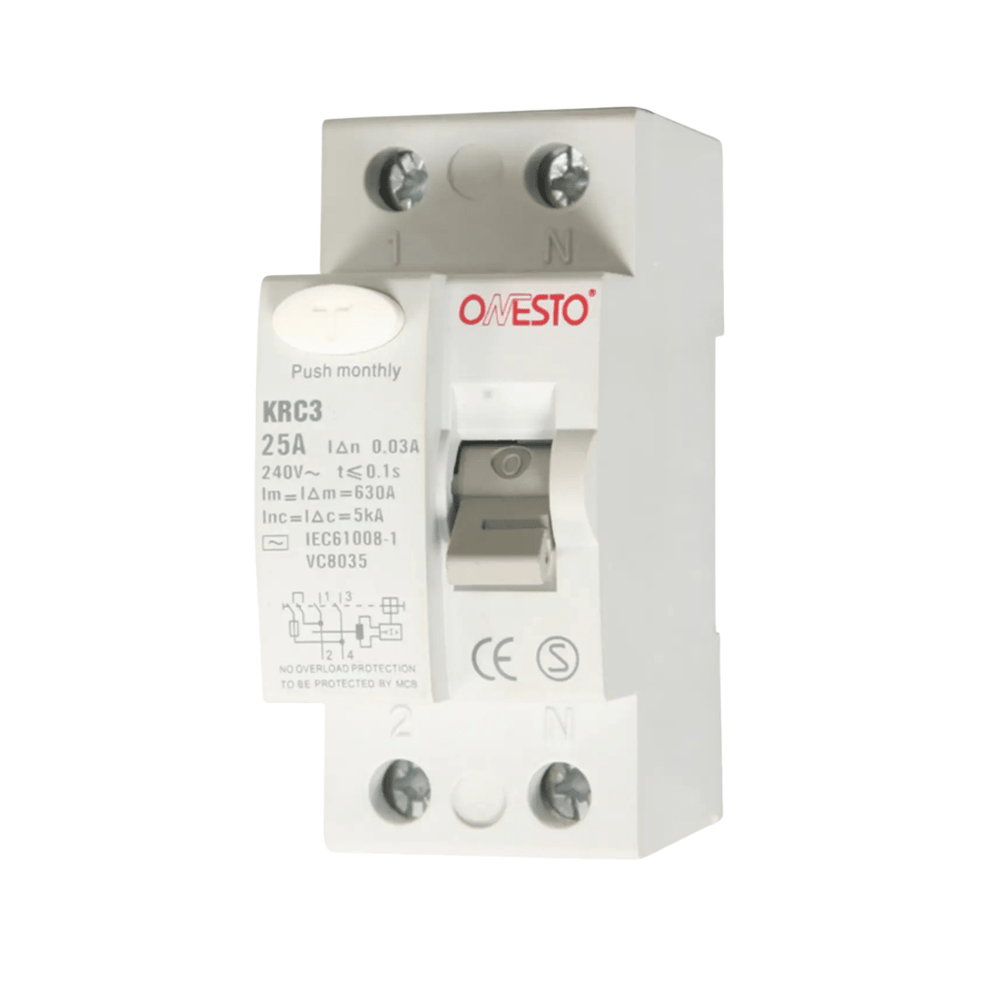 Onesto KRC3-280 80A 2 Pole Earth Leakage - ONESTO - Standard Lighting