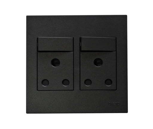 ONESTO MATRIX BK - MXP - 4002 4X4 DOUBLE SOCKET BLACK - Onesto - Standard Lighting