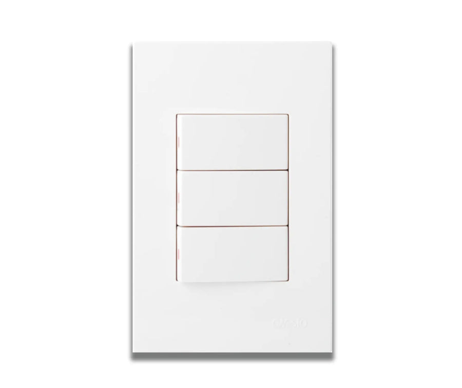 ONESTO MATRIX MXS - 2031 2X4 3 LEVER 1 WAY SWITCH - Onesto - Standard Lighting