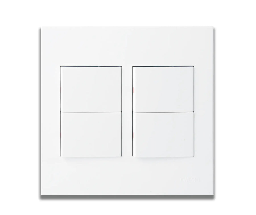 ONESTO MATRIX MXS - 4041 4X4 4 LEVER 1 WAY SWITCH - Onesto - Standard Lighting