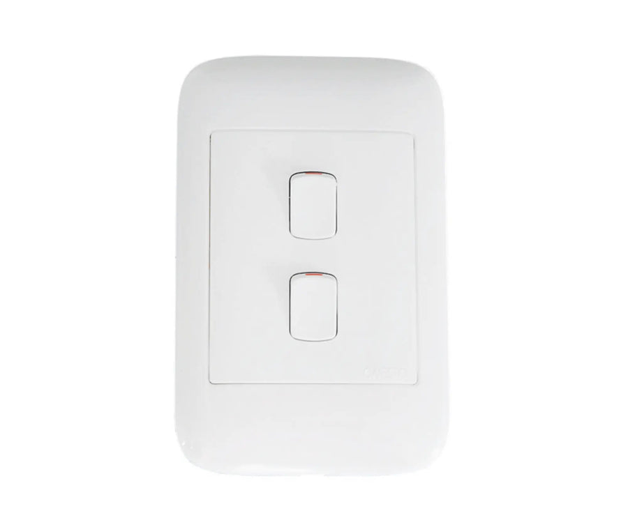 ONESTO ORACLE ON2022 2X4 2 LEVER 2 WAY SWITCH WHITE - Onesto - Standard Lighting (Pty) Ltd