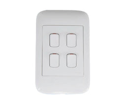 ONESTO ORACLE ON2042 2X4 4 LEVER 2 WAY SWITCH WHITE - Onesto - Standard Lighting (Pty) Ltd