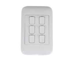 ONESTO ORACLE ON2062 2X4 6 LEVER 2 WAY SWITCH WHITE - Onesto - Standard Lighting (Pty) Ltd