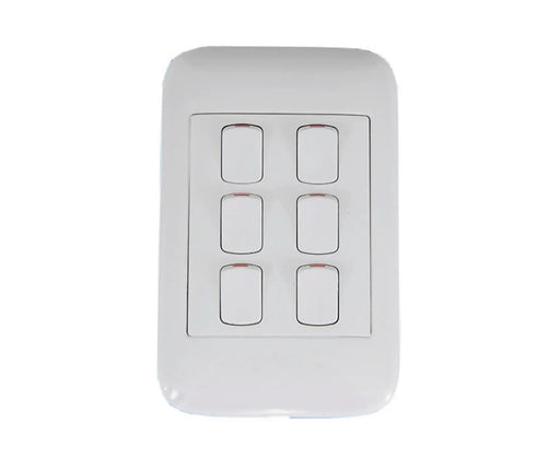 ONESTO ORACLE ON2062 2X4 6 LEVER 2 WAY SWITCH WHITE - Onesto - Standard Lighting (Pty) Ltd