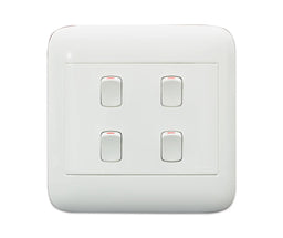 ONESTO ORACLE ON4042 4X4 4 LEVER 2 WAY SWITCH WHITE - Onesto - Standard Lighting (Pty) Ltd