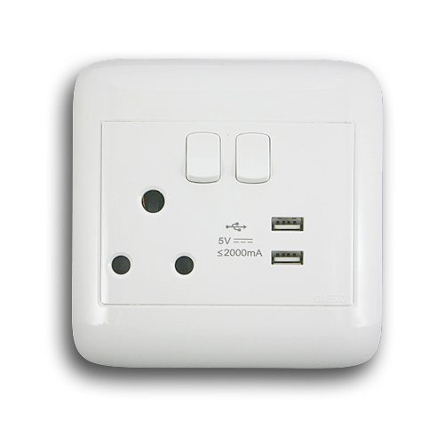 ONESTO ORACLE ONP4012A 4X4 SA + USB SOCKET - Onesto - Standard Lighting (Pty) Ltd