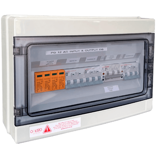 ONESTO PB - 12 AC INPUT & OUTPUT SOLAR DB BOARD - Onesto - Standard Lighting (Pty) Ltd