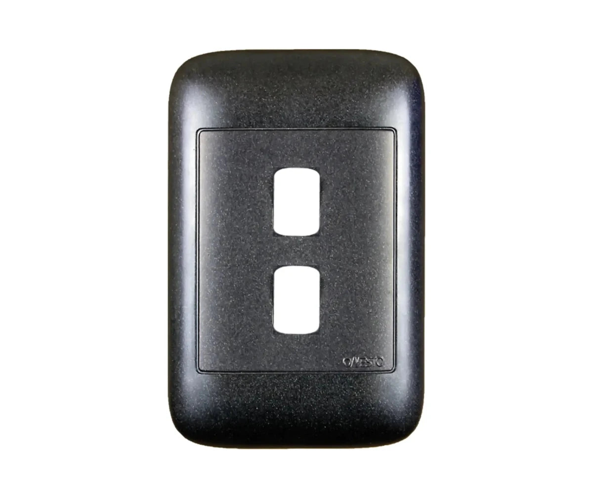 Oracle 2x4 2 Lever Yoke & Surround, Black - ONESTO - Standard Lighting