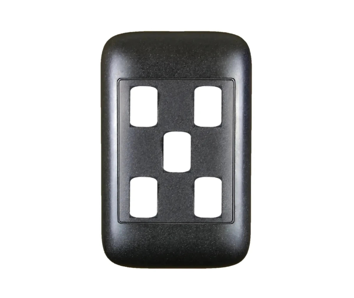 Oracle 2x4 5 Lever Yoke & Surround, Black - ONESTO - Standard Lighting