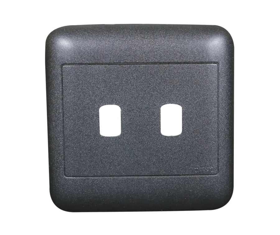 Oracle 4x4 2 Lever Yoke & Surround, Black - ONESTO - Standard Lighting