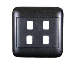 Oracle 4x4 4 Lever Yoke & Surround, Black - ONESTO - Standard Lighting