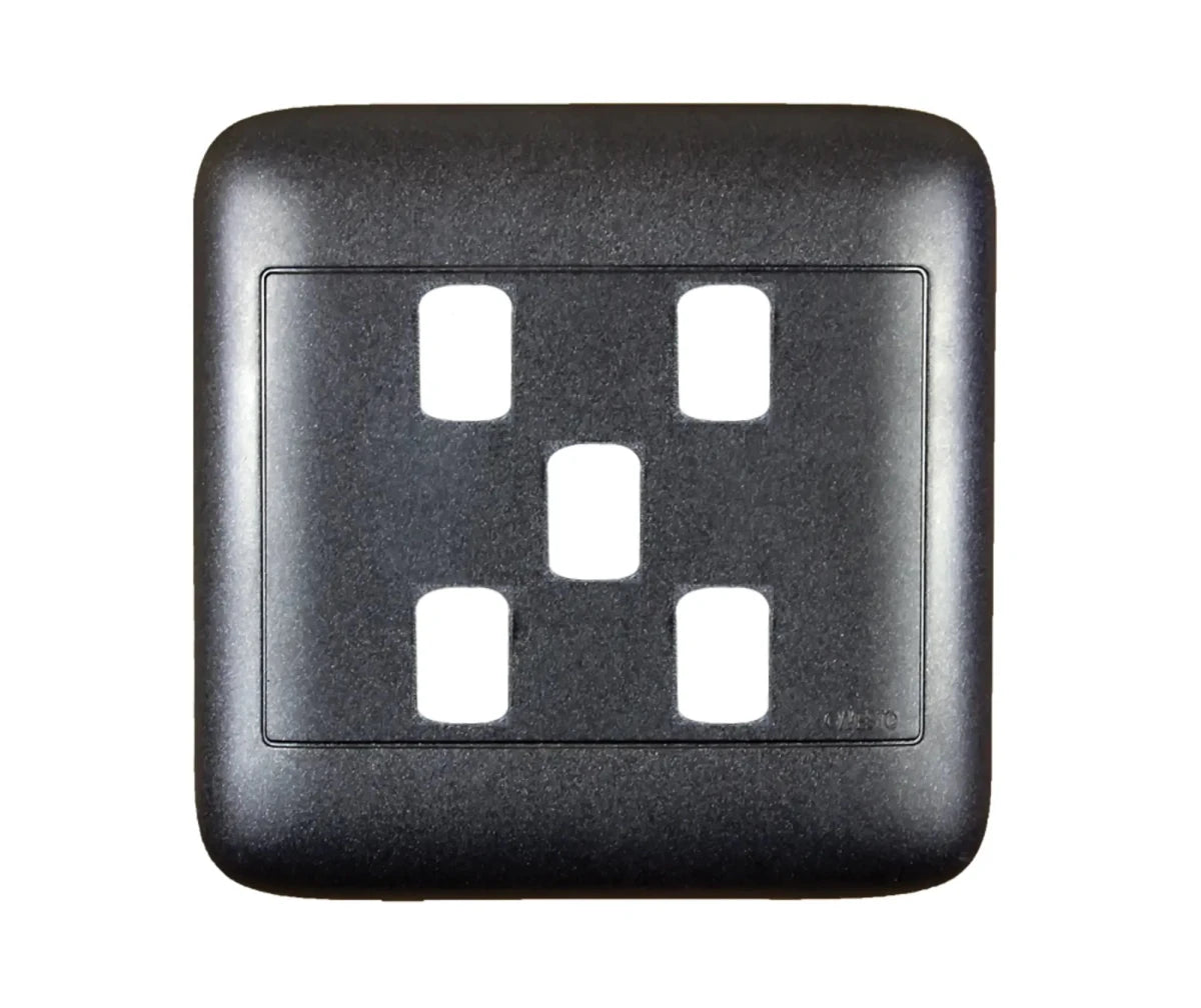 Oracle 4x4 5 Lever Yoke & Surround, Black - ONESTO - Standard Lighting