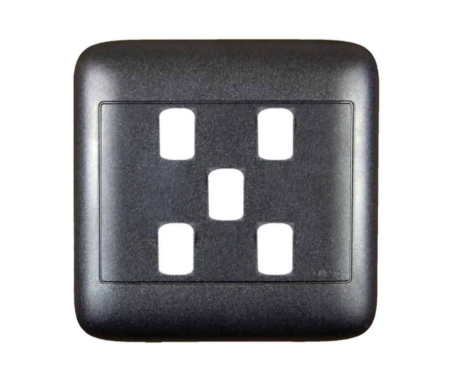 Oracle 4x4 5 Lever Yoke & Surround, Black - ONESTO - Standard Lighting