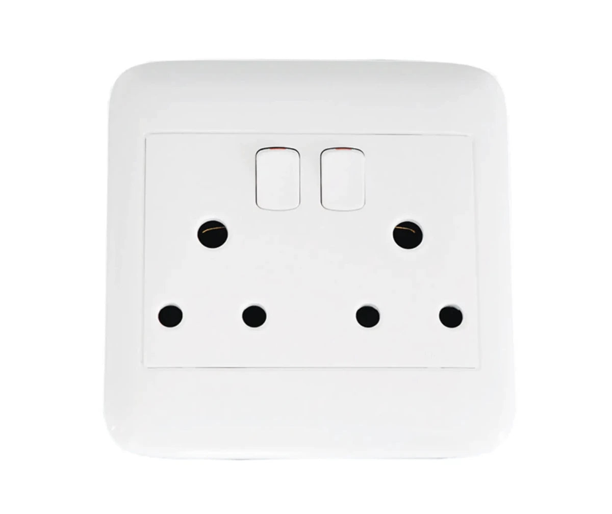 Oracle 4x4 Double Switched Socket - ONESTO - Standard Lighting