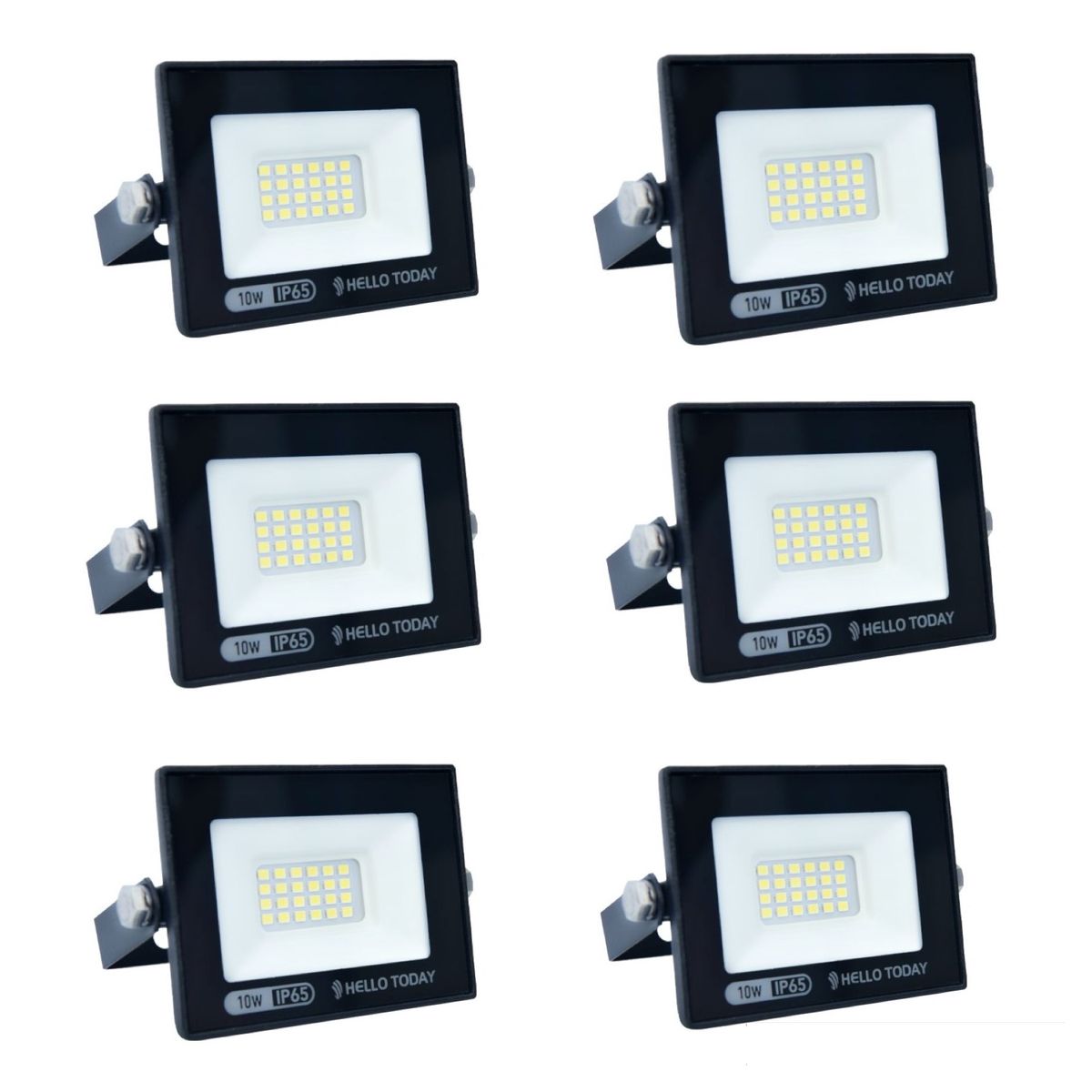 HELLO TODAY 10W FLOOD LIGHT - PACK OF 6