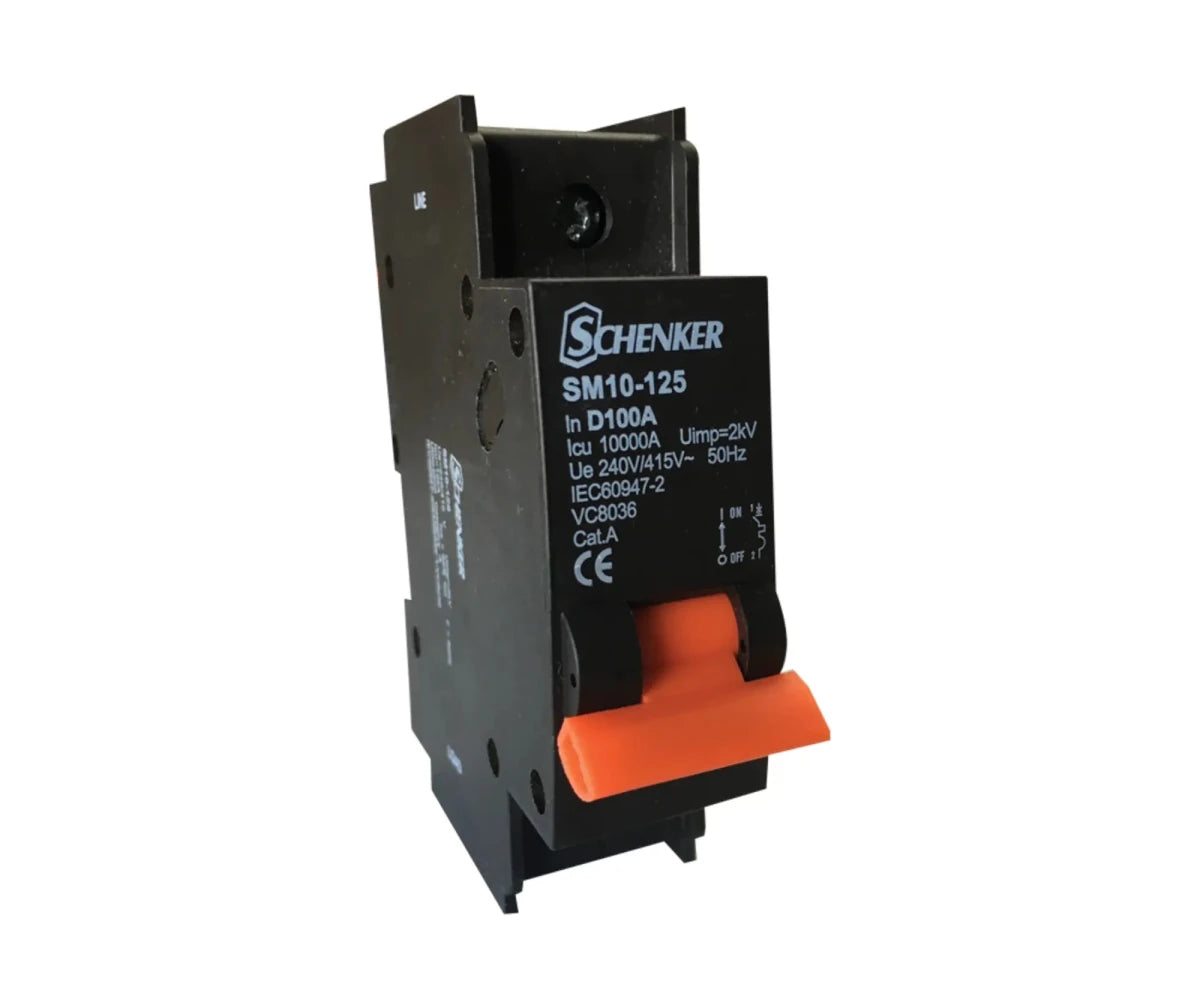 Schenker 1 Pole 10kA Mini Rail Circuit Breaker D - Curve - SCHENKER - Standard Lighting
