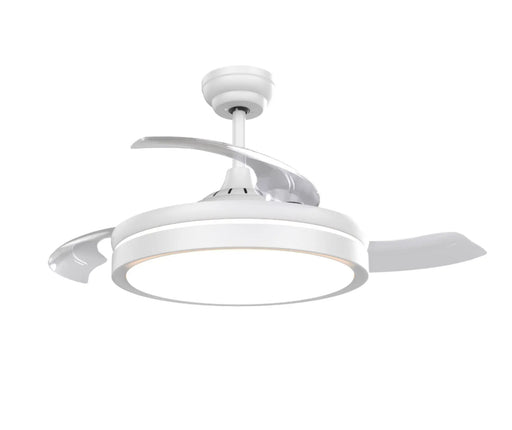 White Aquila Dual Circulation 55W LED 3 Blade Ceiling Fan - O - Lite - Standard Lighting (Pty) Ltd