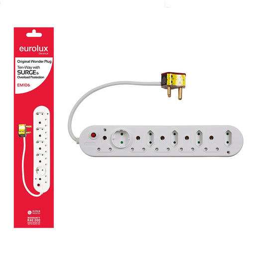 WONDER PLUG 10 WAY WITH SURGE & OVERLOAD - Standard Lighting (Pty) Ltd